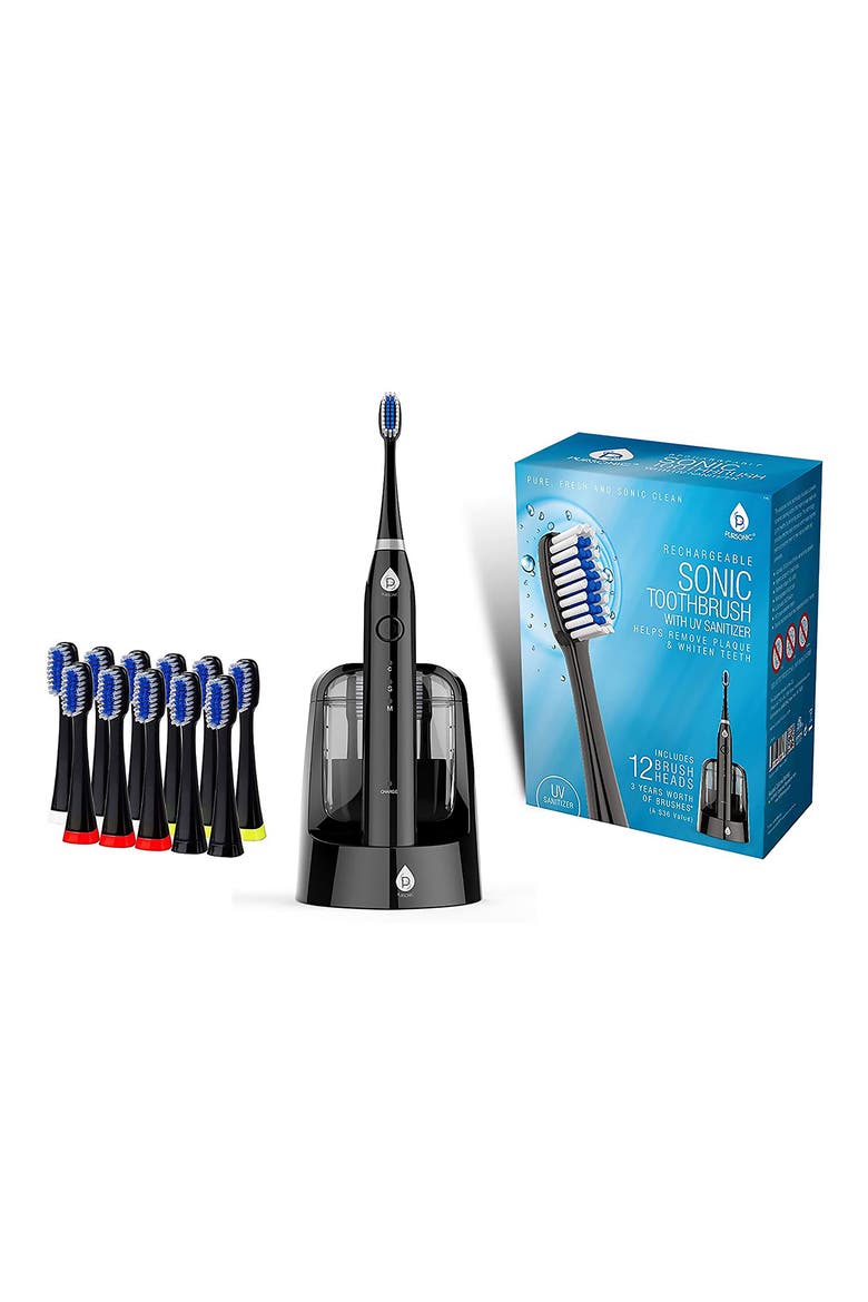 S750 Sonic Smart Series Electronic Rechargeable Toothbrush, Main, color, BLACK