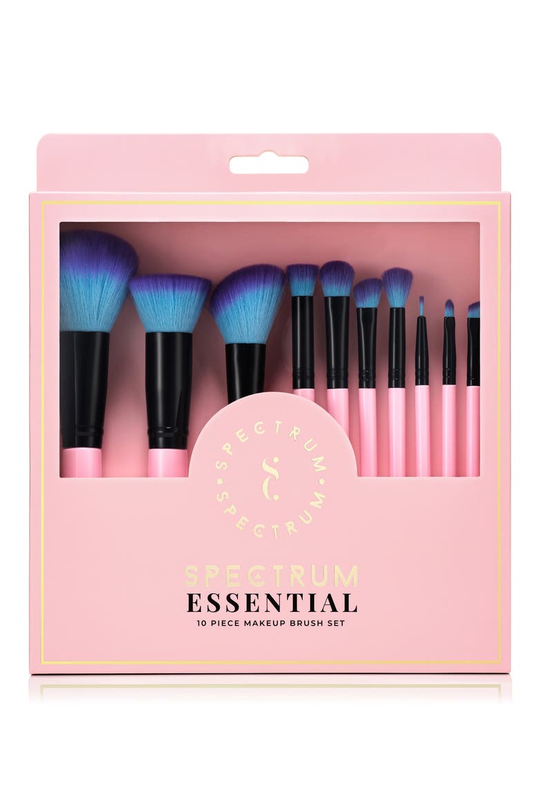 10-Piece Essential Brush Set, Alternate, color, PINK