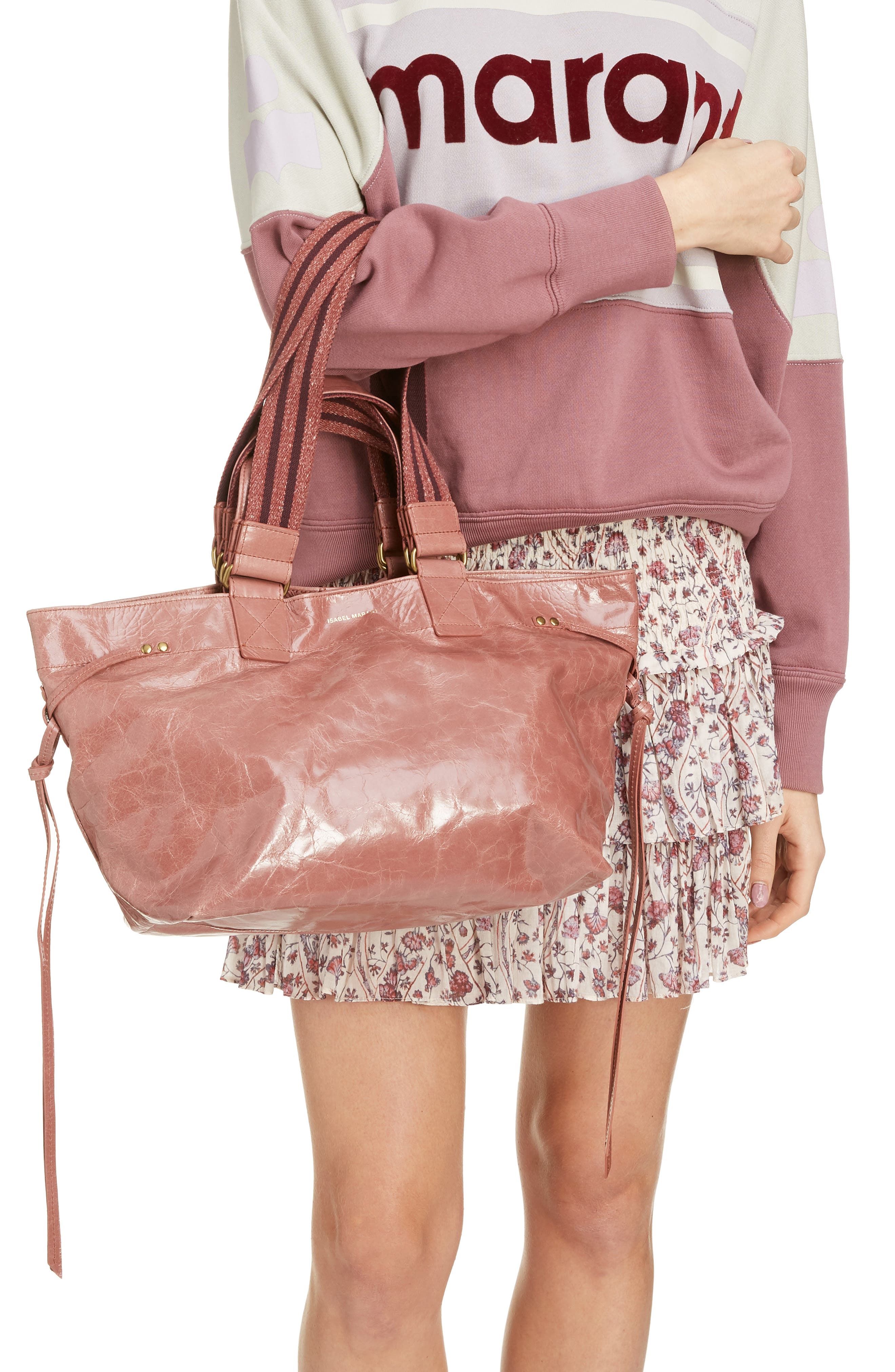 Isabel Marant Bagya Leather Tote, Alternate, color, 
