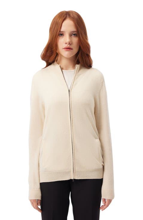 Essential Cashmere Full-Zip Cardigan