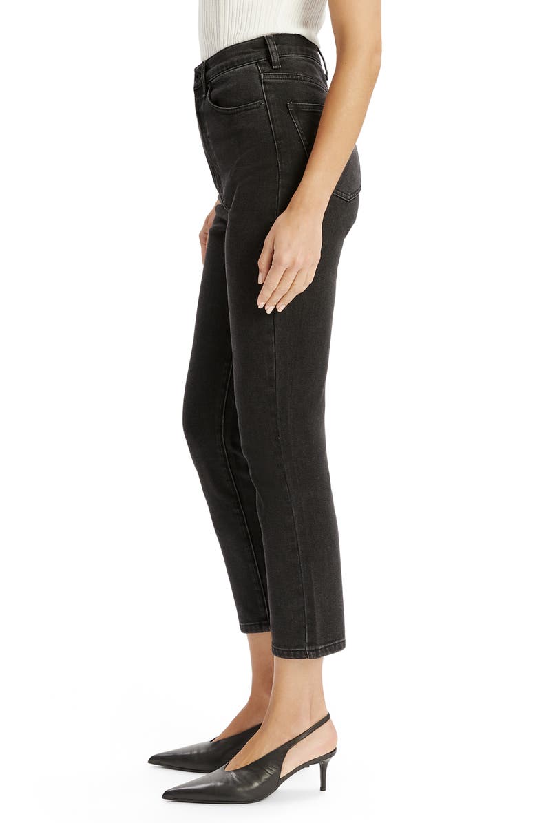 Bardot Heidi Straight Leg II Crop Jeans, Alternate, color, Washed Black