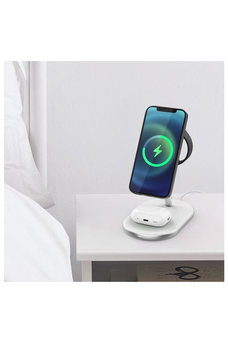 15W ULTRAFAST 3-in-1 Wireless Charging Stand, Alternate, color, White