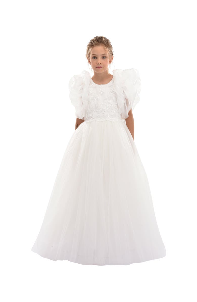 Tulleen Montclair Embroidered Dress, Main, color, White