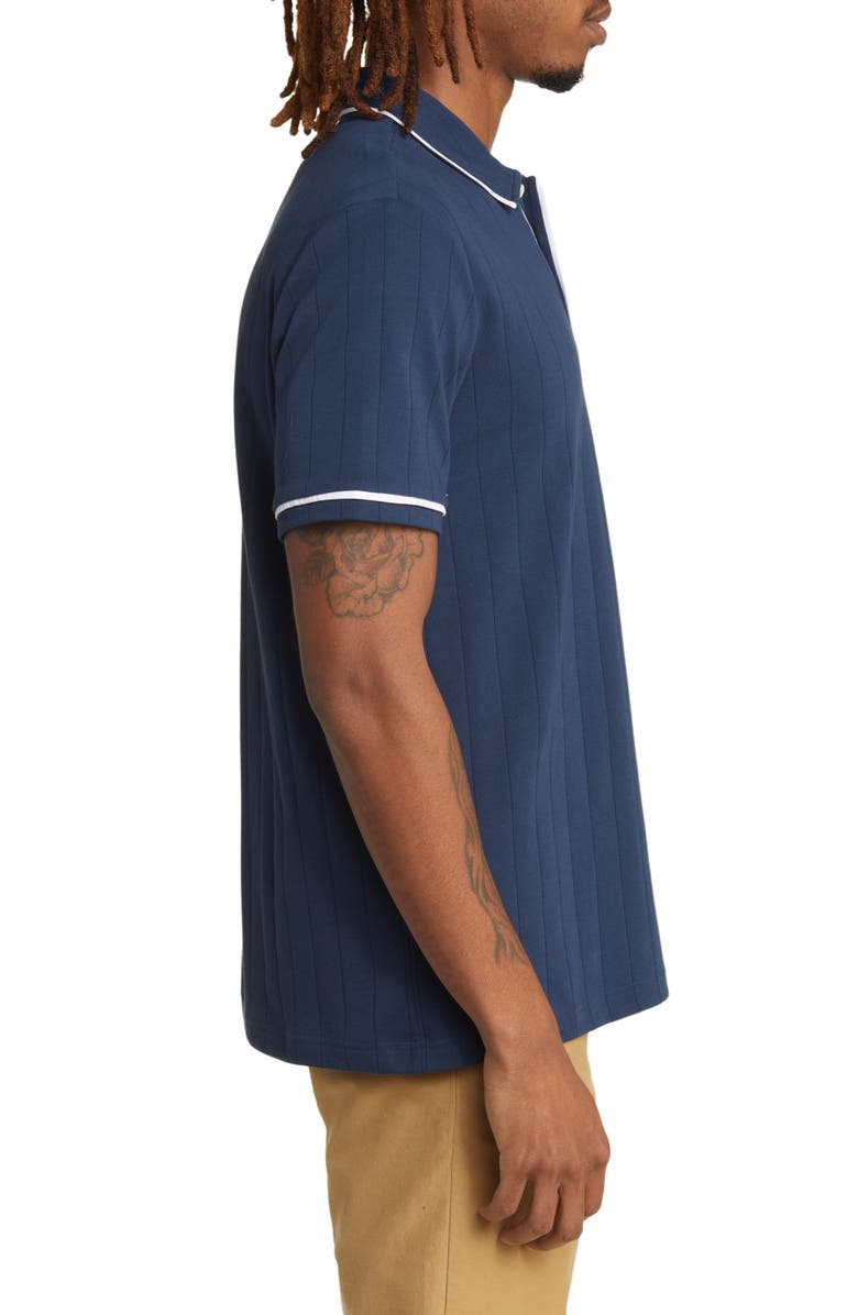 Original Penguin Tipped Drop Needle Organic Cotton Polo, Alternate, color,