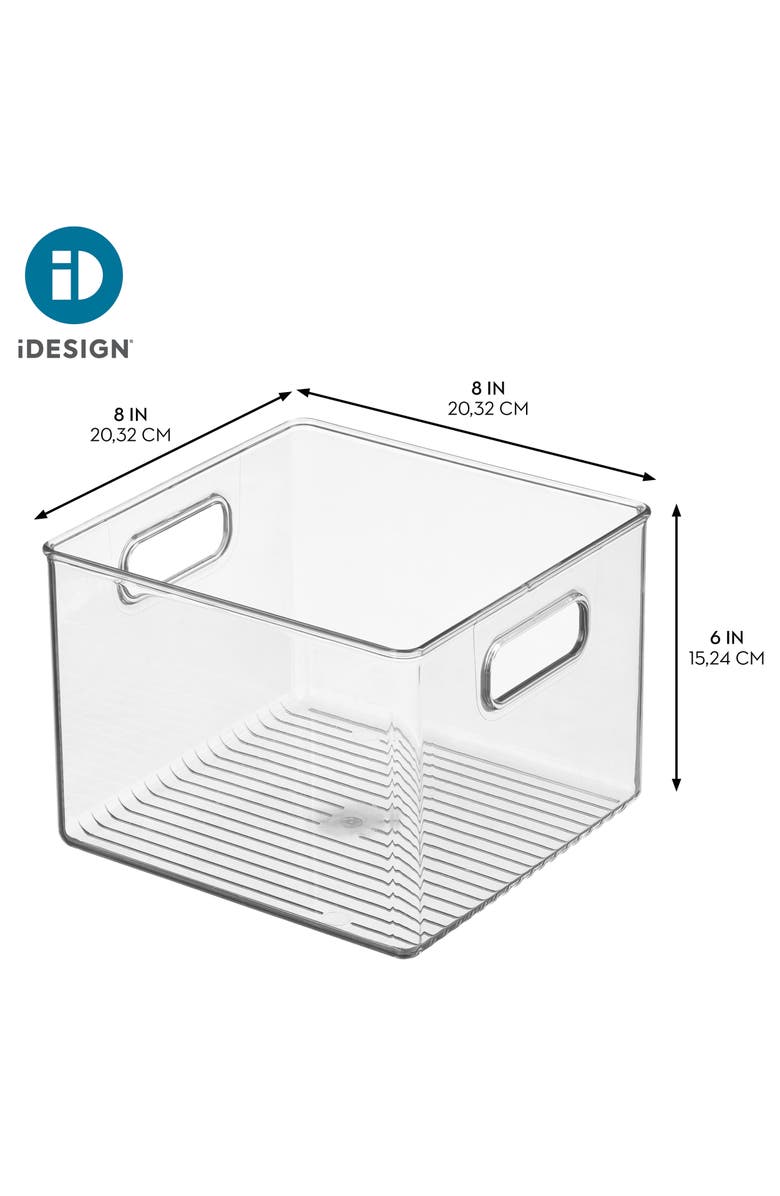 iDesign Pantry Storage Bin with Handles - Set of 2 - Clear - Made in USA, Alternate, color, Clear