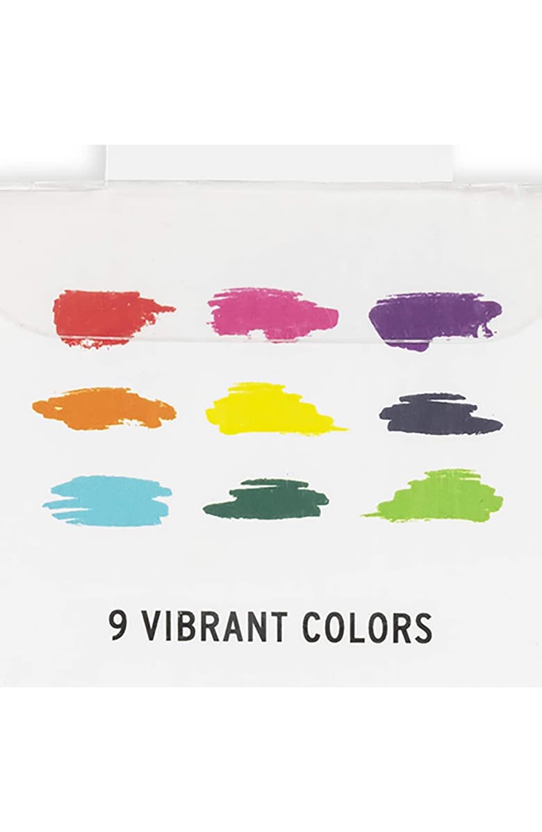 Brea Reese Watercolor Paint Set 9Pc Vibrant Colors, Brush & Portable Tin, Alternate, color, Multicolored