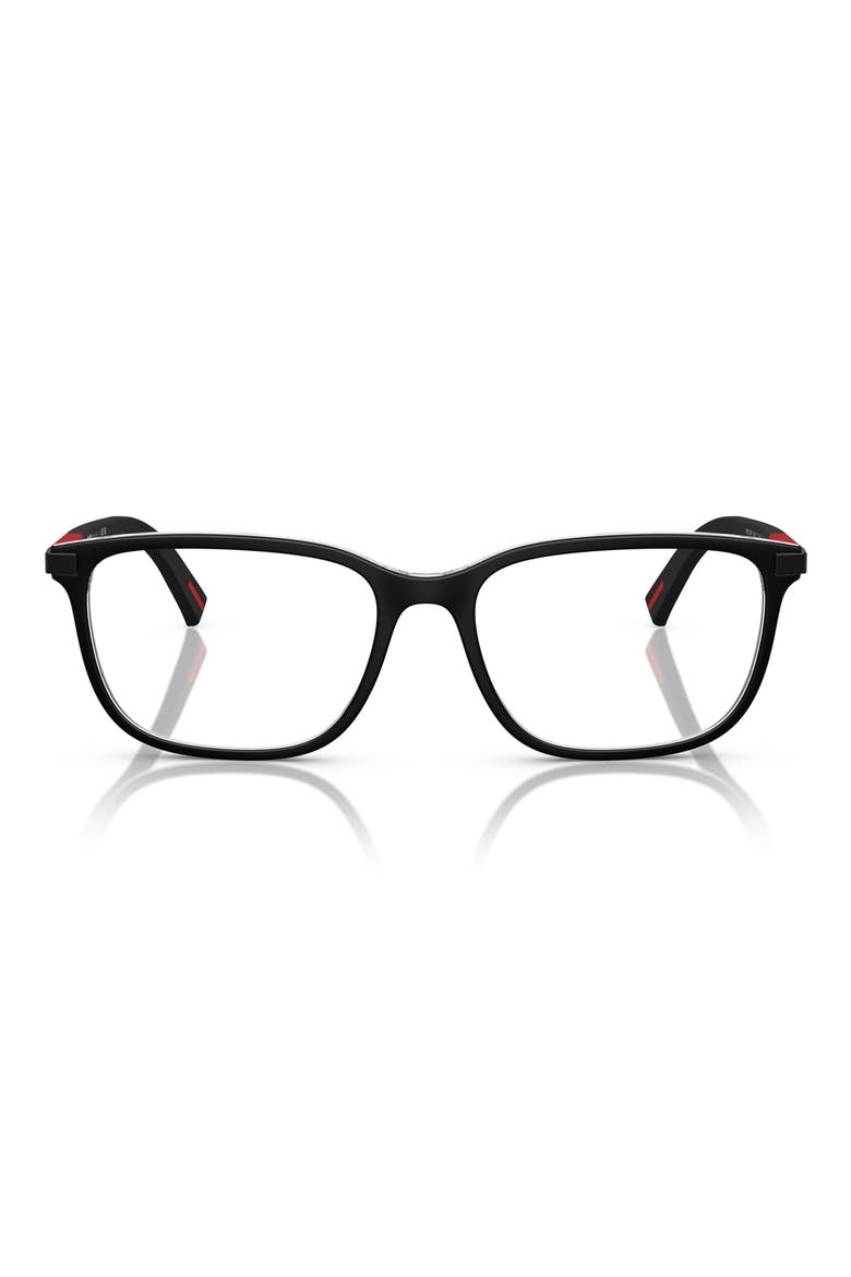 56mm Pillow Optical Glasses, Main, color, MATTE BLACK