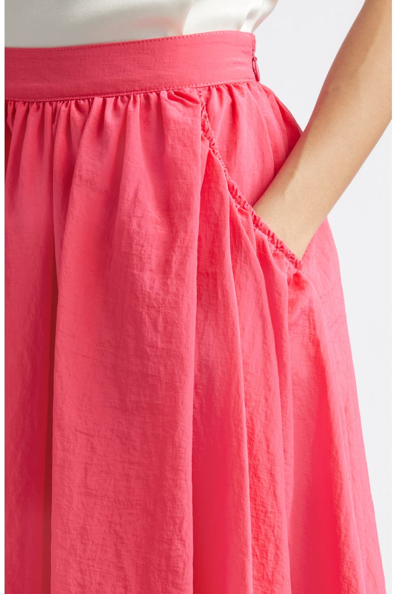 Allinae Bubble Hem Nylon Skirt, Alternate, color, AZALEA