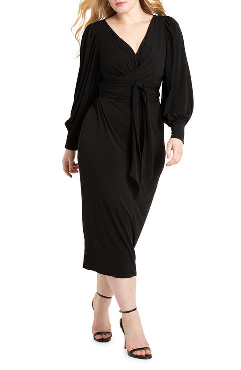 Cross Front Midi Dress