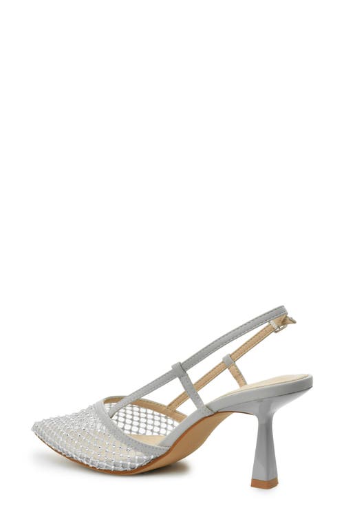 NICOLE MILLER NICOLE MILLER RHINESTONE MESH SLINGBACK PUMP