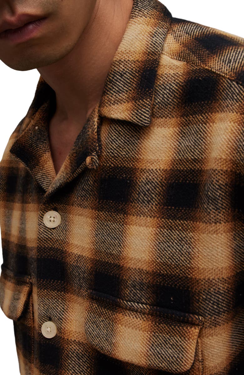AllSaints Telesto Relaxed Fit Plaid Cotton Flannel Button-Up Shirt, Alternate, color, 