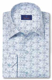 David Donahue Paisley Print Sport Shirt