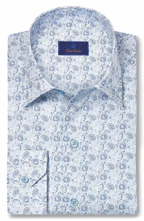David Donahue Paisley Print Sport Shirt