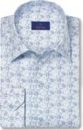 David Donahue Paisley Print Sport Shirt