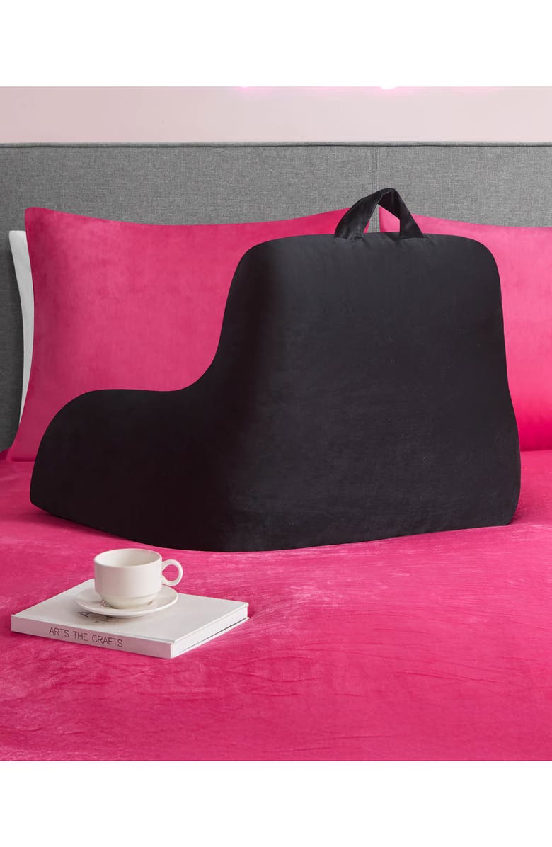 Juicy Couture Backrest Pillow, Alternate, color, Black