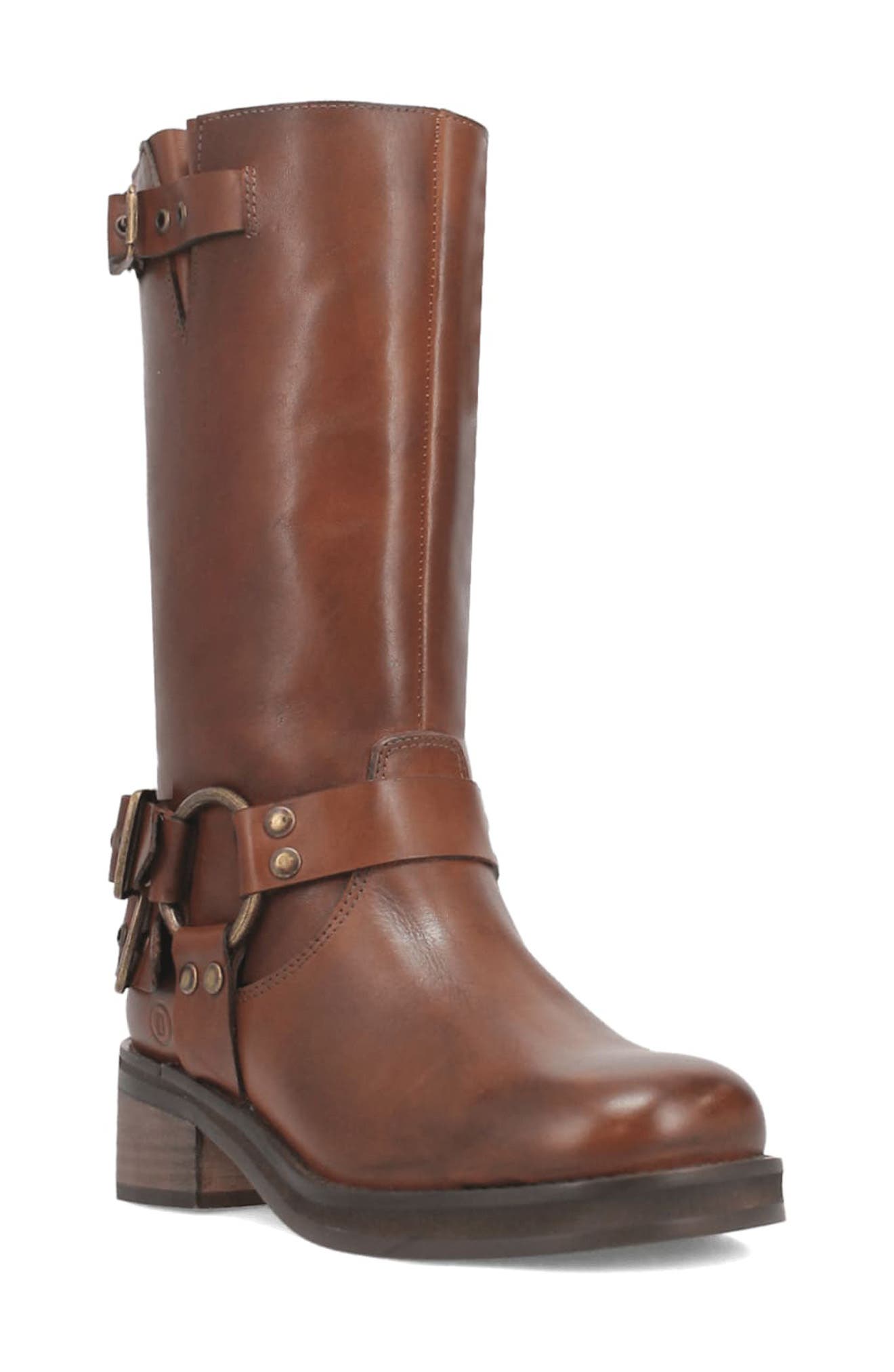 Harlee Moto Boot, Main, color, BROWN