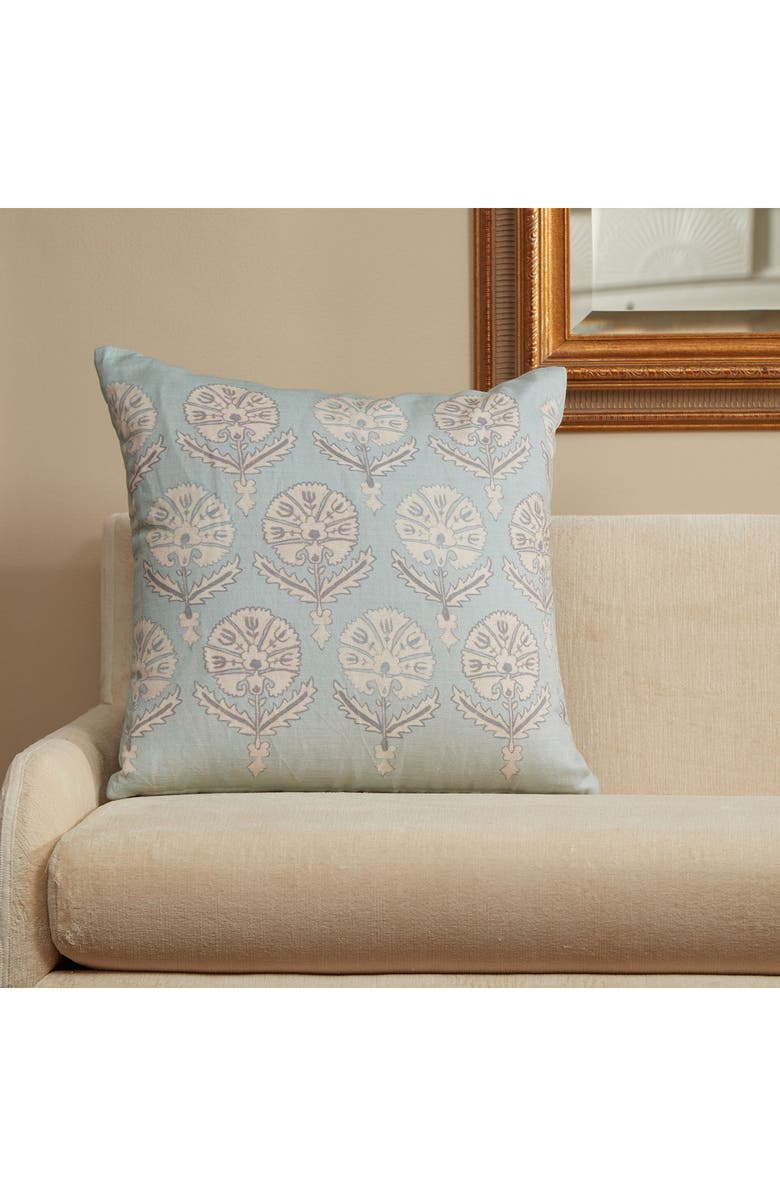 ROSELLI TRADING COMPANY Blue Lotus Accent Pillow, Alternate, color, Blue Multi