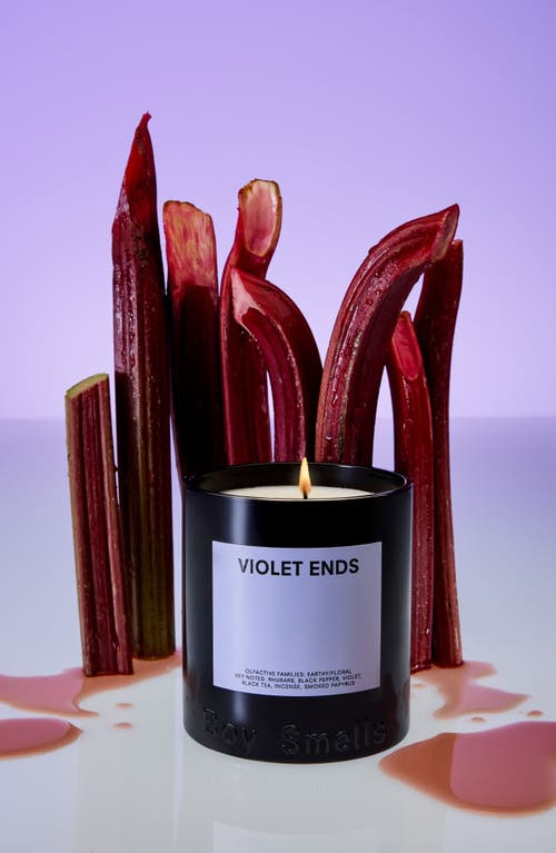 Boy Smells Violet Ends Boxed Glass Candle In Black