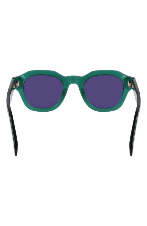 Paul Smith Lyford 48mm Small Modified Rectangular Sunglasses In Transparent Green