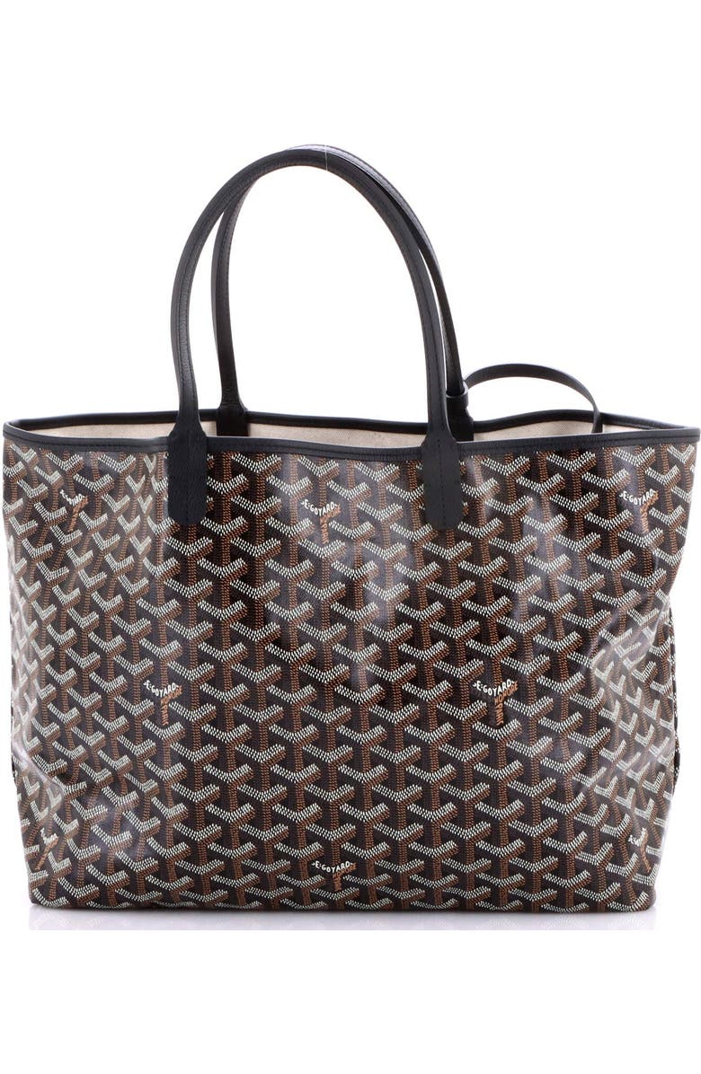 Pre-Owned Goyard Saint Louis Tote Coated Canvas PM, Main, color, Black