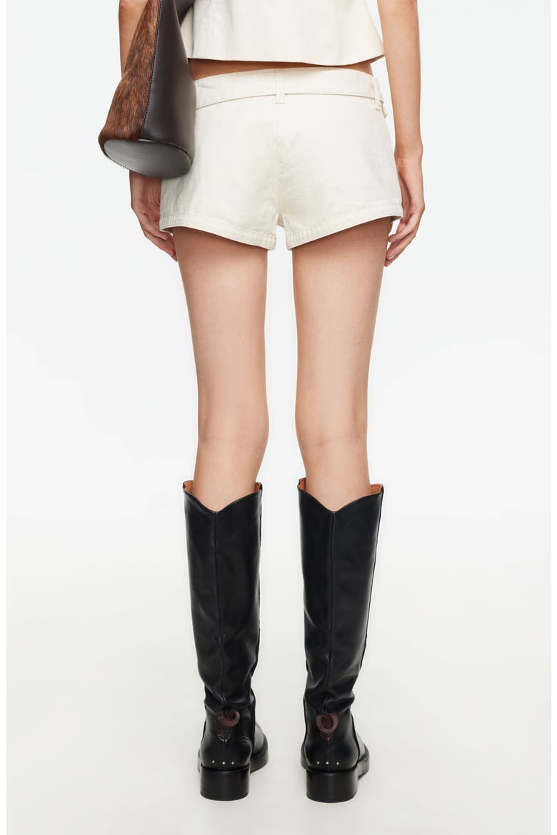 Afterglow Belted Low Rise Shorts, Alternate, color, BEIGE