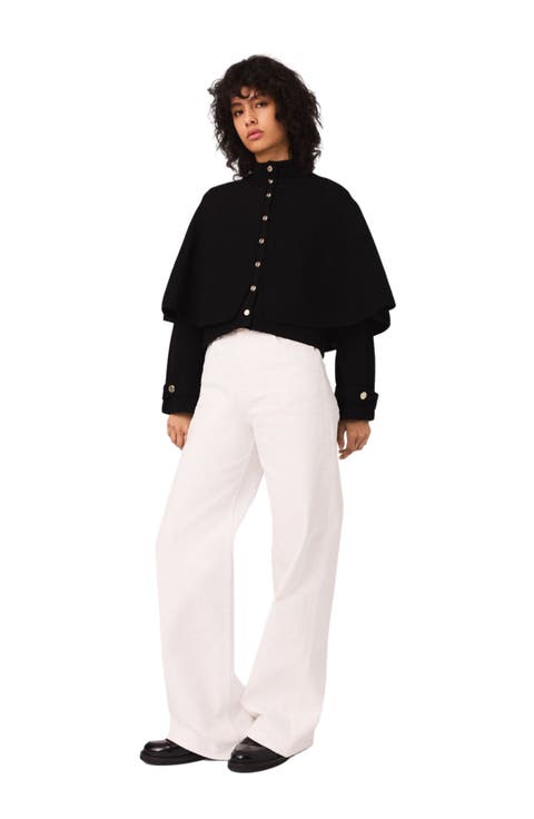 Cape-effect cardigan