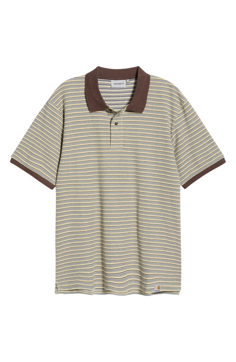 Carhartt Work In Progress Dion Stripe Cotton Polo, Main, color, Dion Stripe/Wax