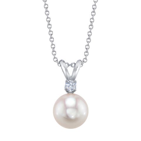 18K Akoya Pearl & Diamond Classic Pendant