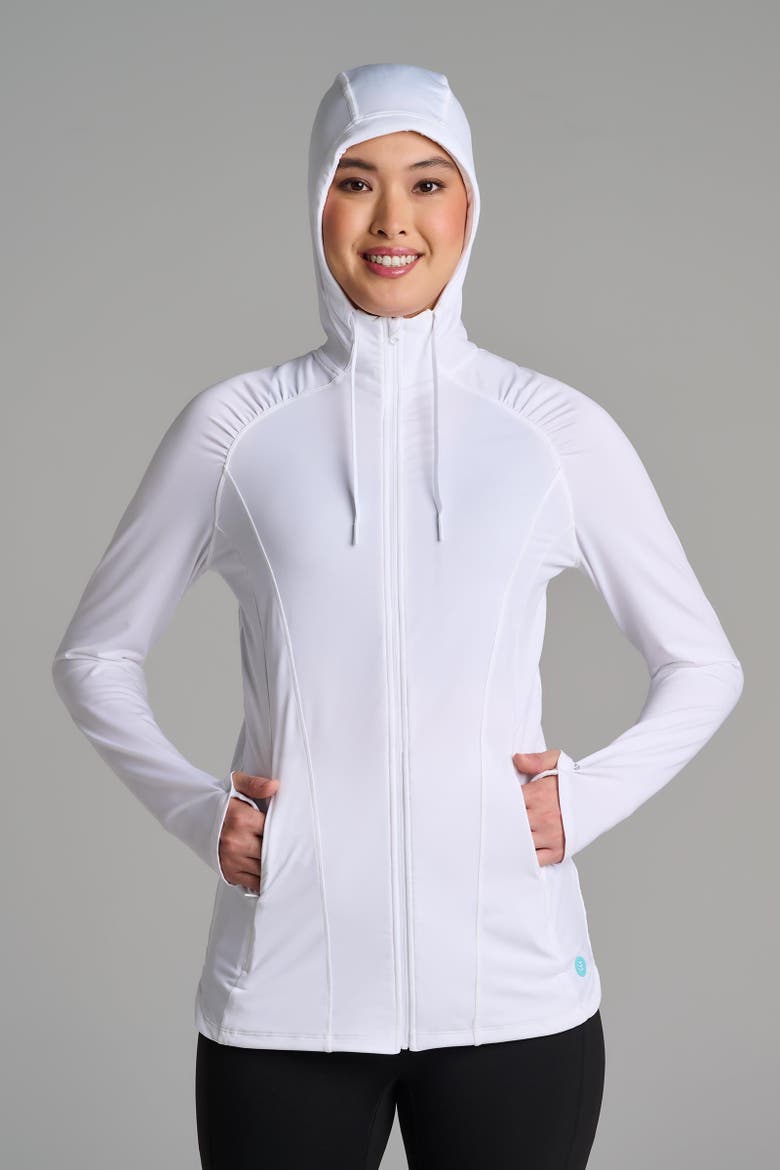 Women's Astir Full-Zip Jacket, UPF 50+ Sun Protection, Alternate, color, White