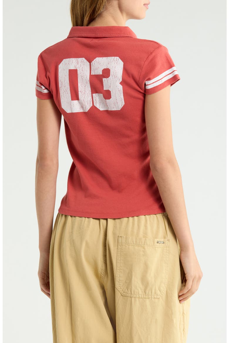 Retro Graphic Polo, Alternate, color, RED