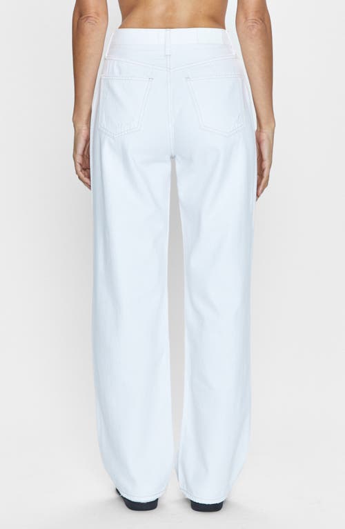 Pistola Grayson Ripped Wide Leg Jeans In Le Blanc Distressed