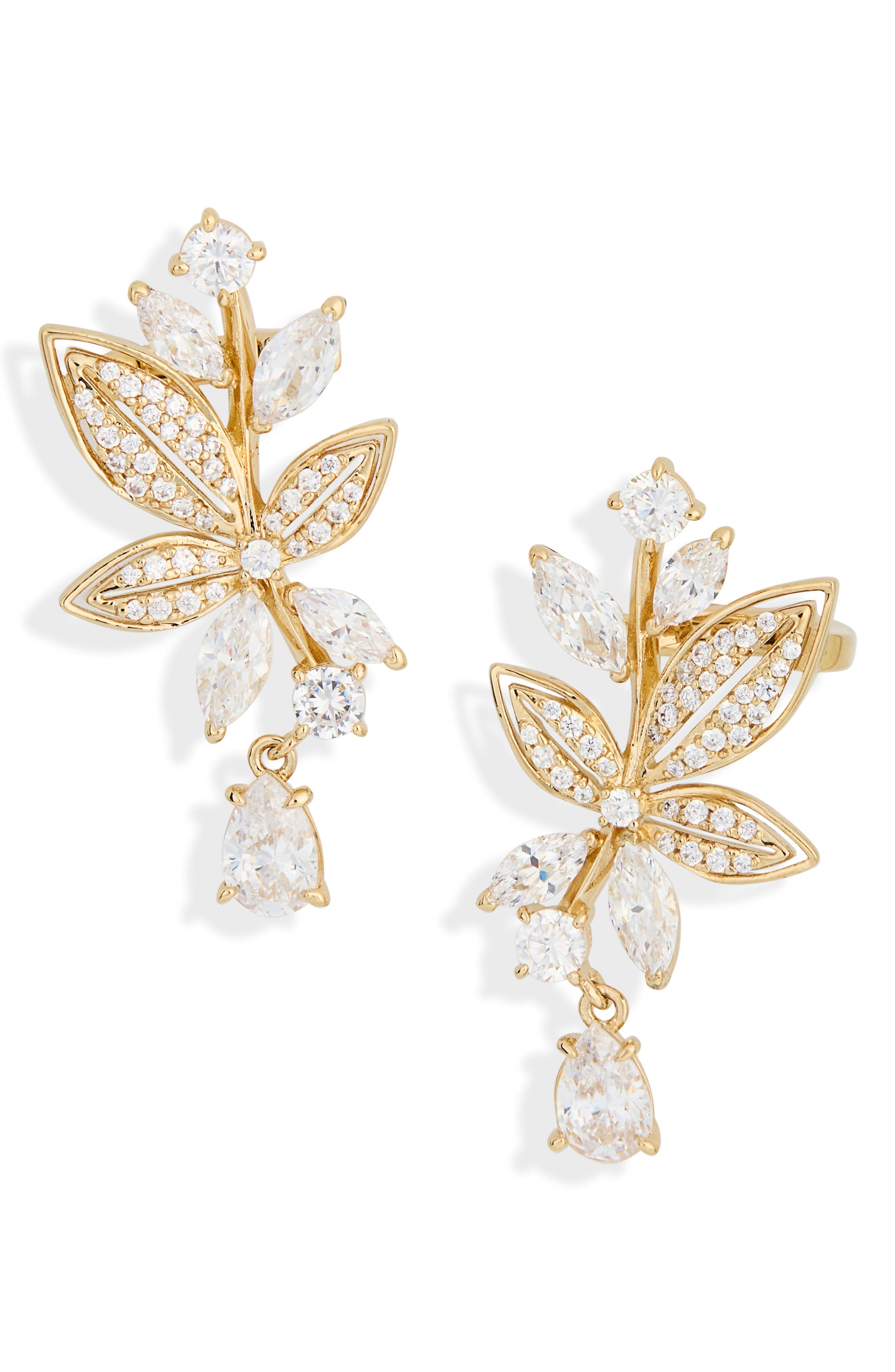 Midsummer Leaf Climber Earrings