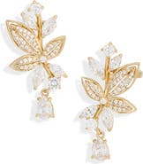 Nadri Midsummer Leaf Climber Earrings