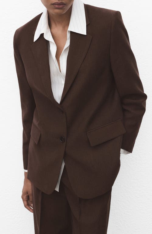 Mango Suit Jacket In Brown