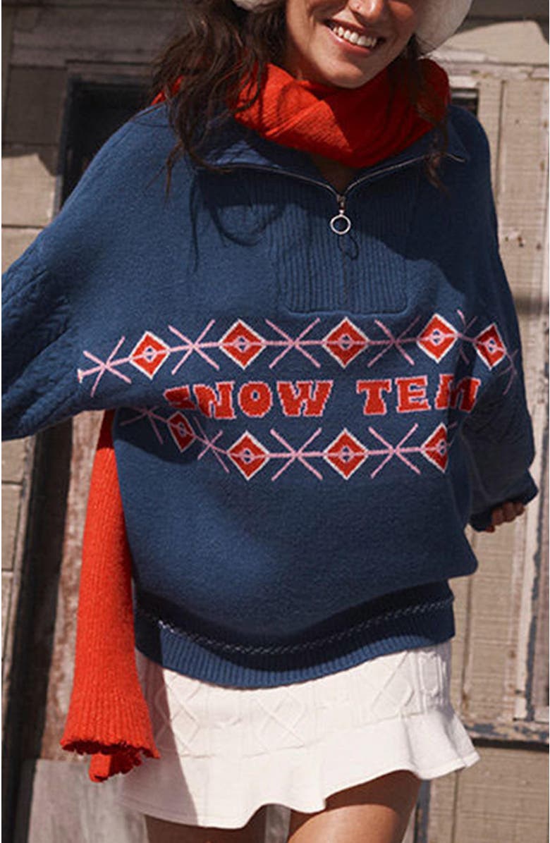 COTTON ON BODY Active Knitted Graphic Half Zip Longlseeve, Alternate, color, 