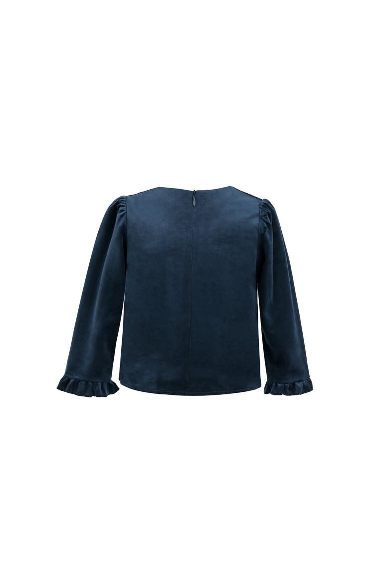 Velvet Dress, Alternate, color, Navy
