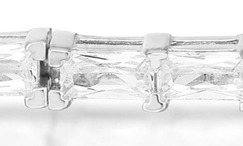 Glaze Jewelry Baguette Cubic Zirconia Bracelet In Silver