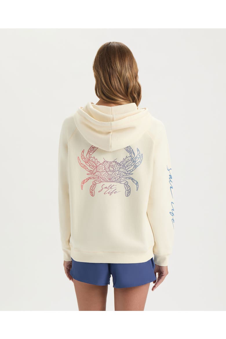 Crab Bay Hoodie, Alternate, color, Ivory
