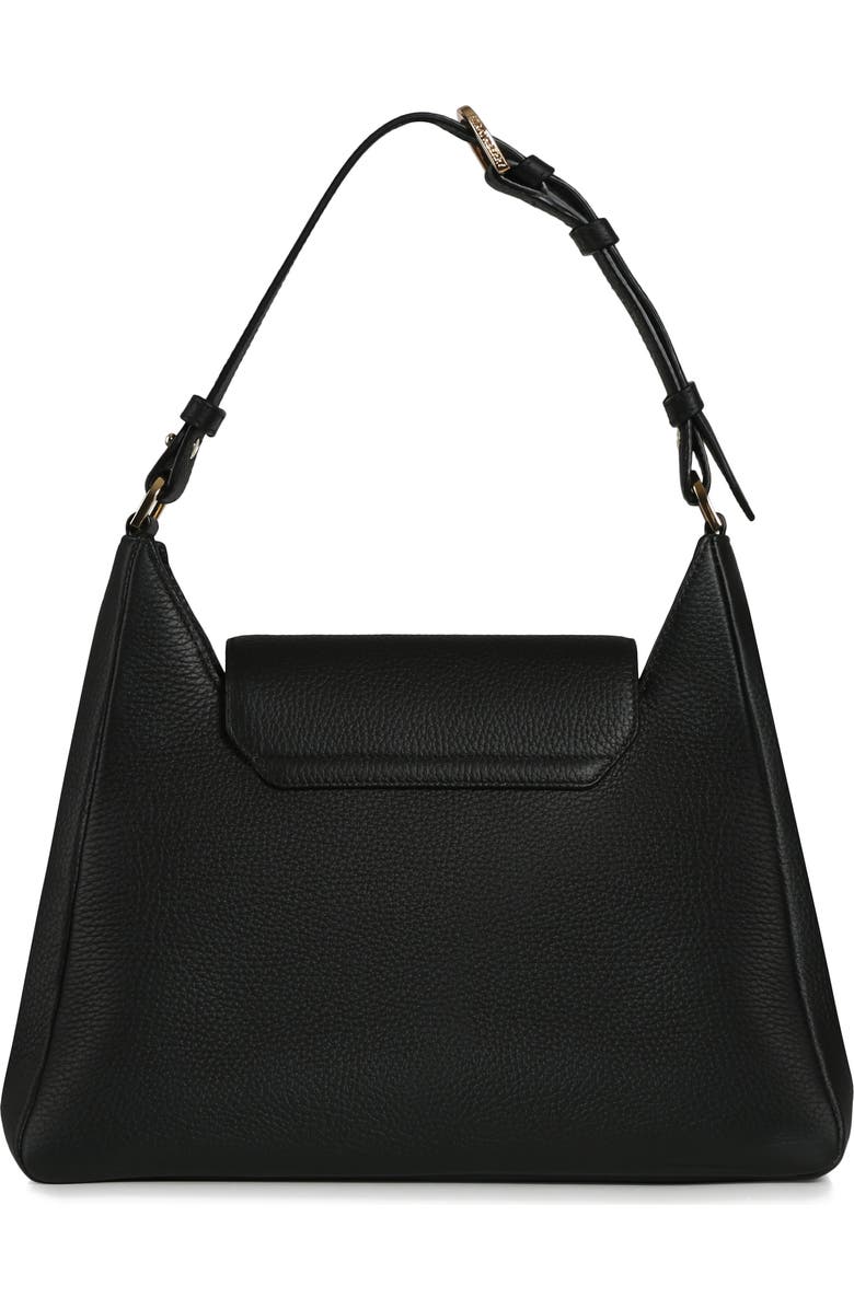 Strathberry Multrees Leather Hobo, Alternate, color, Black