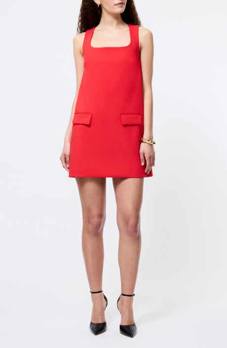 French Connection Square Neck Shift Minidress