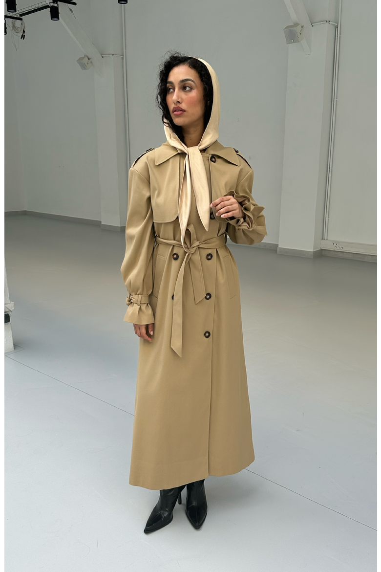 Aurora Trench Coat, Alternate, color, Camel