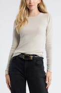 Treasure & Bond Long Sleeve Cotton Blend Rib T-Shirt