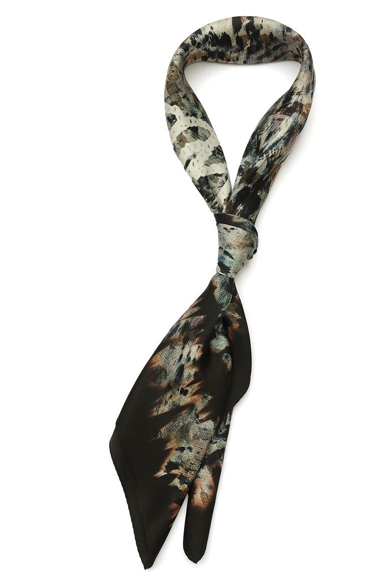 Canter Script Square Scarf, Alternate, color, FAWN BROWN