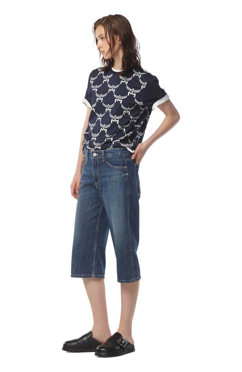 MCM Lauretos Monogram T-Shirt in Organic Cotton, Alternate, color, 