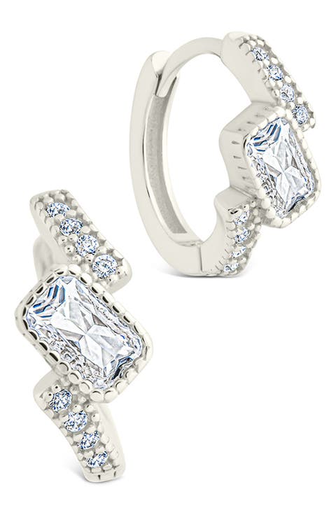 Maevyn Cubic Zirconia Huggie Hoop Earrings