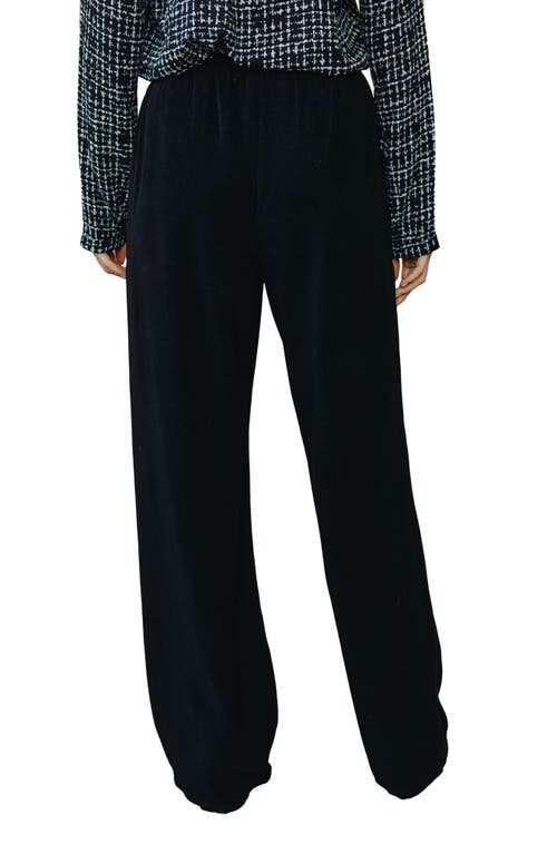 Bella Dahl Kylie Drawstring Wide Leg Pants In Black