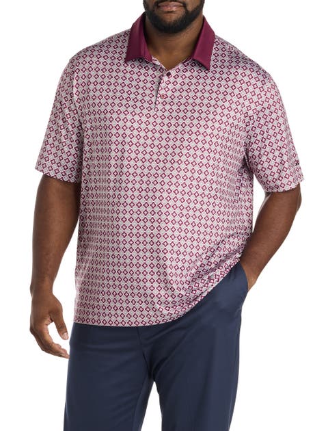 Big & Tall Mosaic Tile Performance Polo Shirt