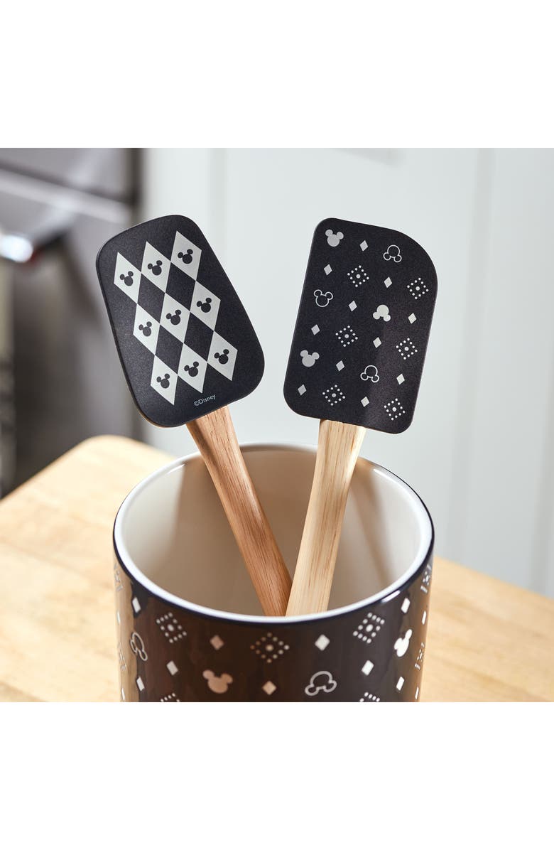 Disney Mickey Set of 2 Monochrome Spatulas, Alternate, color, Black/ White