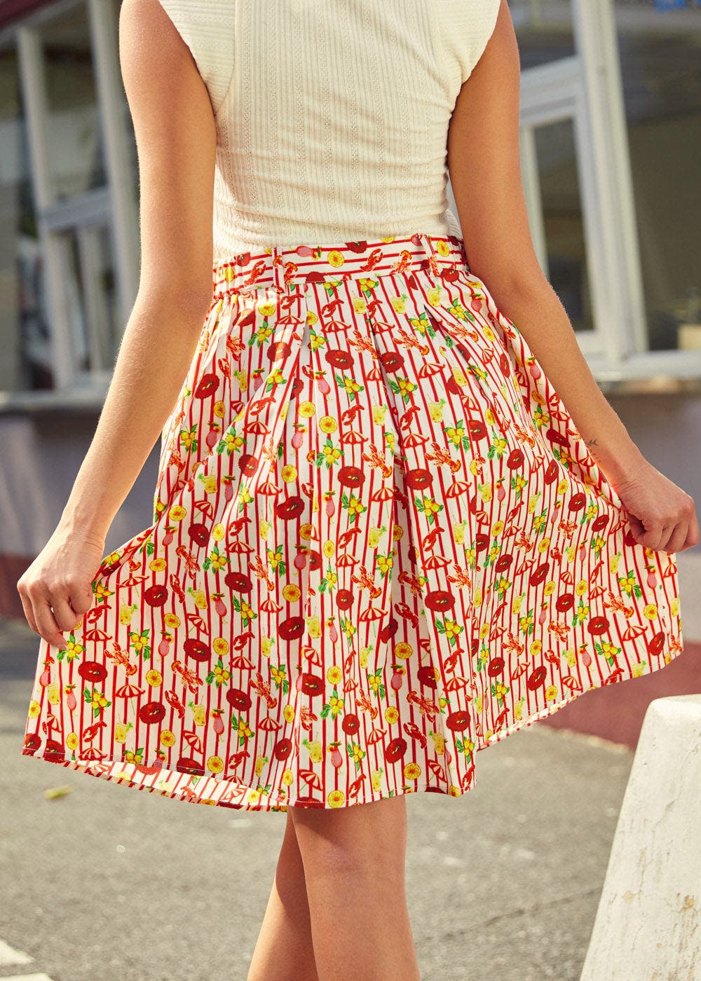 ModCloth Perfectly Pleated Button Front Skirt (Women) | Nordstrom