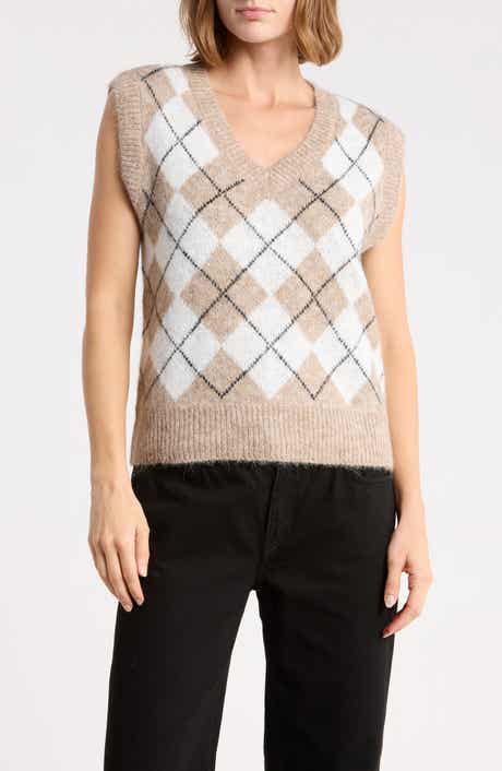 V-Neck Argyle Vest